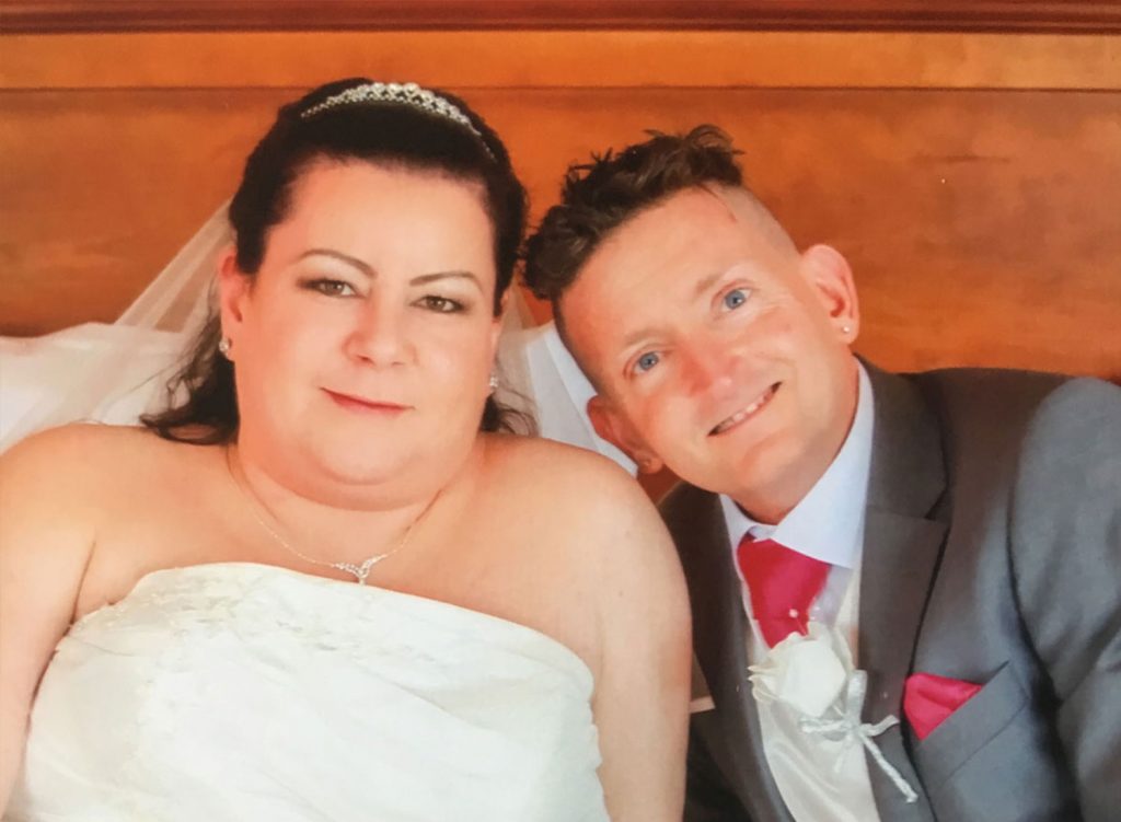 Deborah at her wedding