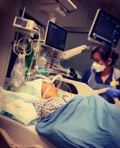 Lisa and nurse in theatre